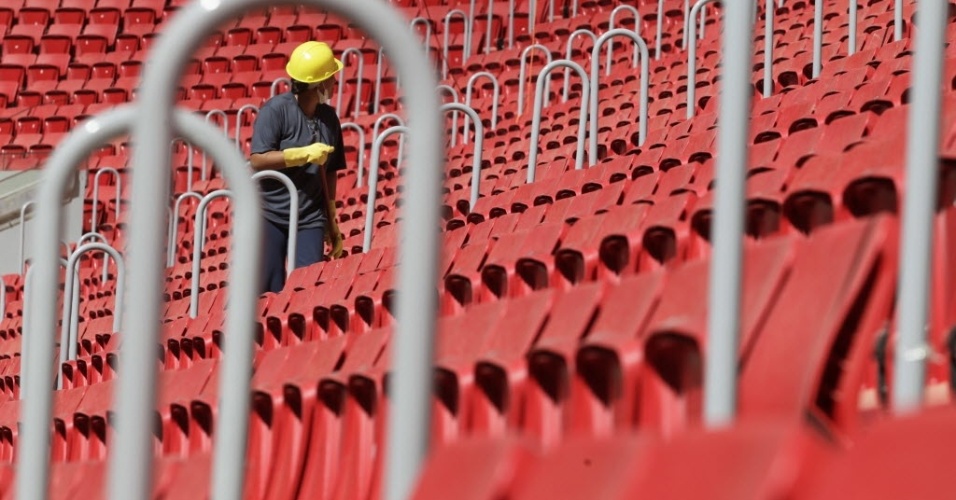 Estádio não estará com 100% de arquibancadas liberadas para estreia na Copa das Confederações, dia 15 de junho.