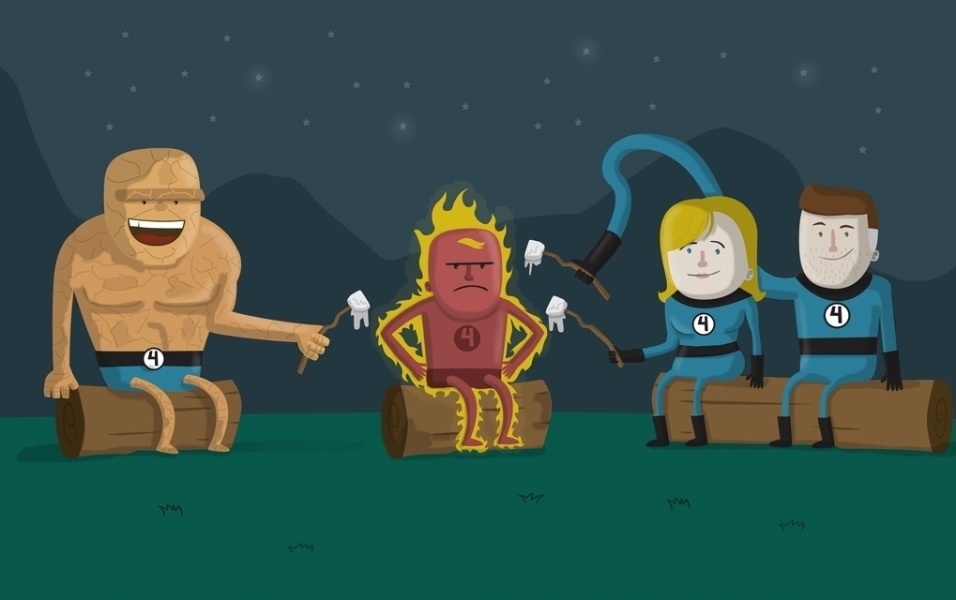 O Quarteto Fantástico encontrou uma nova função para o Tocha Humana - Rafael Koff