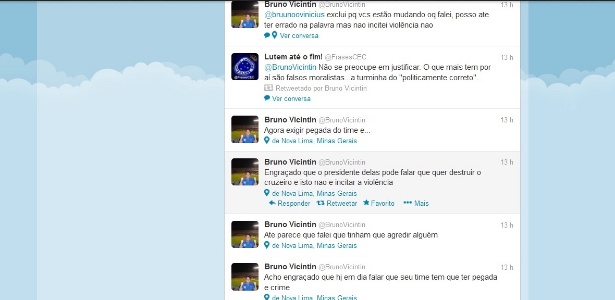 Superintendente da base do Cruzeiro, Bruno Vicintin, causou polêmica com atleticanos - Reprodução/twitter