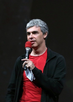 Larry Page, cofundador e diretor-executivo do Google, fala com desenvolvedores durante o evento Google I/O - Justin Sullivan/Getty Images/AFP