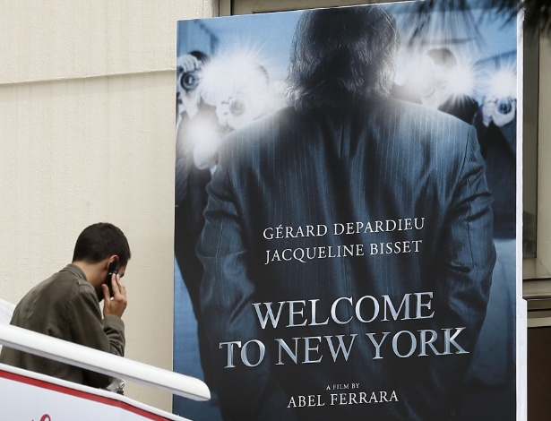 Pôster do filme inspirado na história de Dominique Strauss-Kahn (DSK), "Welcome to New York" - Valery Hache/AFP