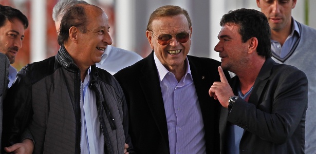 Gobbi e Andrés com Del Nero e Marin em 2012, quando as partes ainda eram próximas - Almeida Rocha/Folhapress