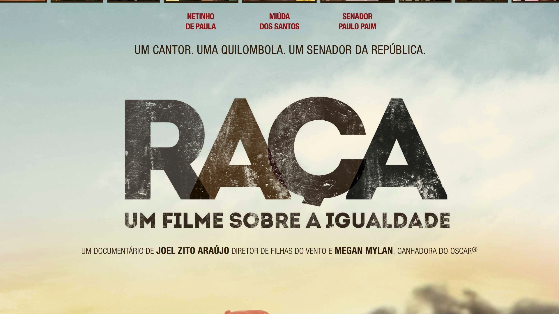 Cartaz oficial do documentário brasileiro "Raça", de Joel Zito Araújo e Megan Mylan - pôster nacional - Divulgação / Espaço Filmes
