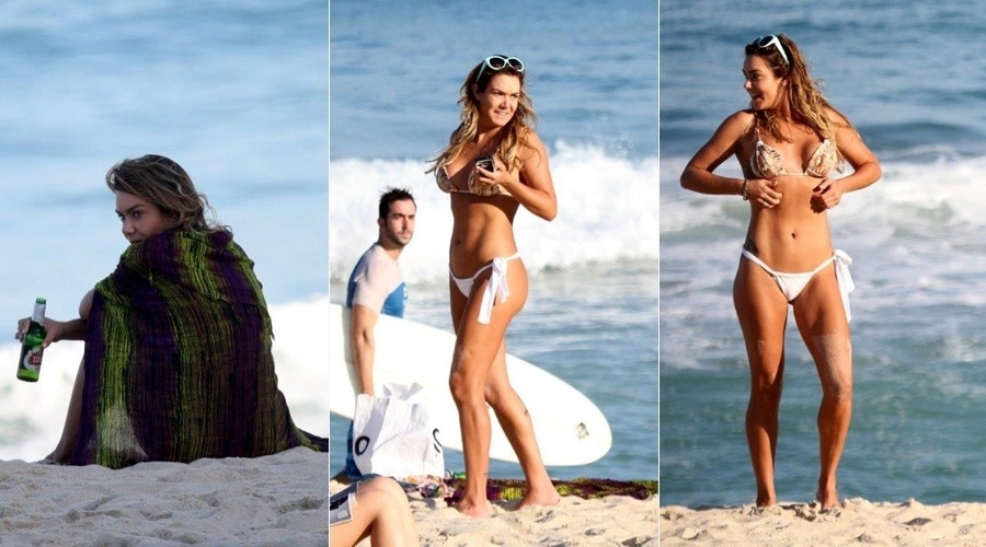 20.mai.2013 - A modelo Luize Altenhofen curtiu praia no Leblon, zona sul do Rio. Luize fará uma participação na novela "Amor à Vida" que estreia nesta segunda na Globo