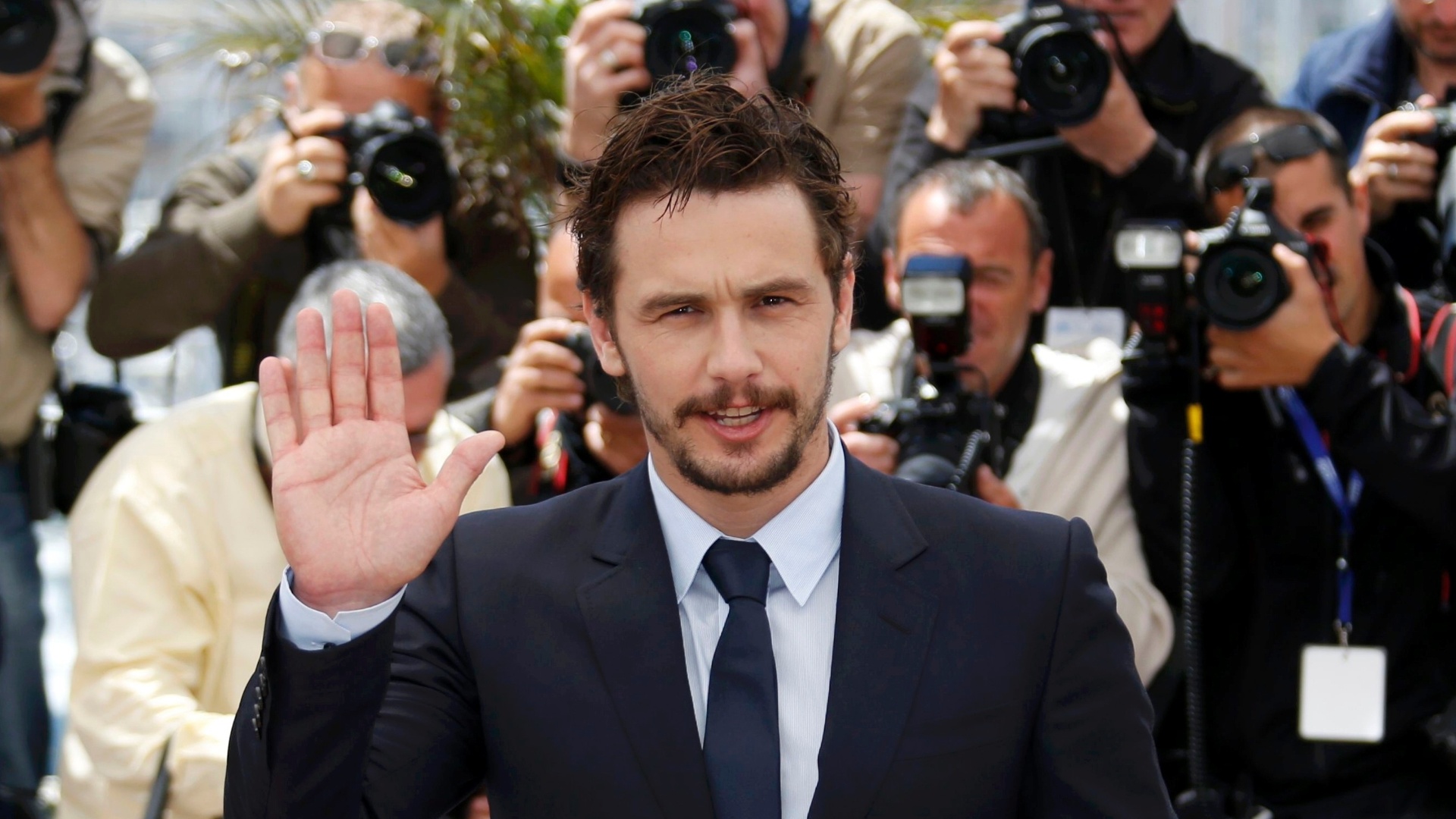 20.mai.2013 - O ator e diretor James Franco, durante sessão de fotos para apresentação de seu filme, "As I Lay Dying", que concorre na mostra Um Certo Olhar, em Cannes - Regis Duvignau/Reuters