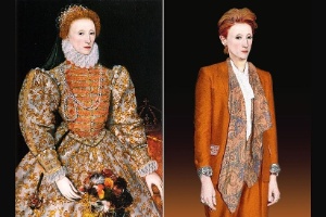 Como figuras históricas se vestiriam nos dias de hoje? Esse foi o objetivo do canal de televisão britânico Yesterday para promover a série "Secret Life of..." (A vida secreta de...). Na imagem acima, Elizabeth I, conhecida como a Rainha Virgem, que governou a Inglaterra entre 1558 e 1603. - BBC