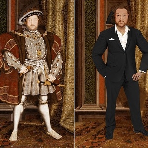 Henrique 8º, que foi rei da Inglaterra entre 1509 e 1547, aparece com um ar bronzeado e "na moda?" Foram necessários três meses de trabalho para criar o novo visual dos personagens. - BBC