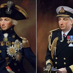 O canal pediu a artistas digitais que recriassem personagens em sua versão do século 21. Na foto acima, o Almirante Horatio Nelson, reconhecido por sua vitória na batalha de Trafalgar em 1805, com um traje naval moderno. - BBC