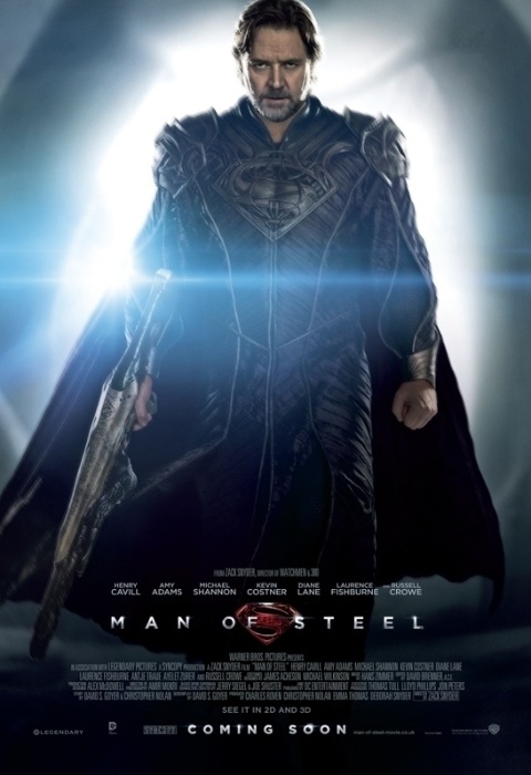 Jor-El (Russell Crowe) em pôster de "O Homem de Aço" - Divulgação