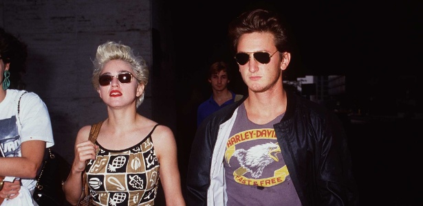 Madonna e Sean Penn em 1986, quando estavam casados - Getty Images