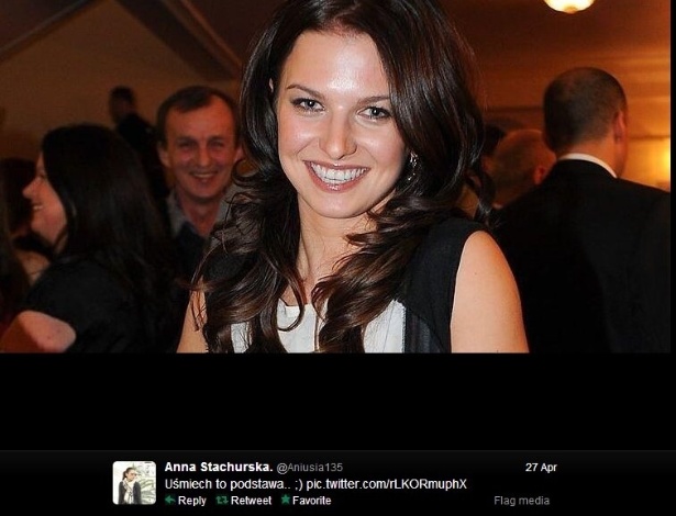 Anna Stachurska é noiva do artilheiro Robert Lewandowski  - Reprodução/Twitter