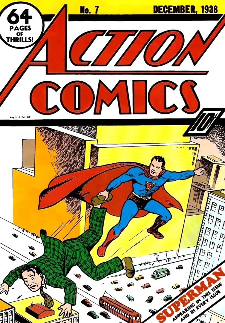 "Action Comics # 7" - Lançada em dezembro de 1938 mostrava o Homem de Aço em uma de suas primeiras histórias. Avaliada em US$ 304 mil - Divulgação