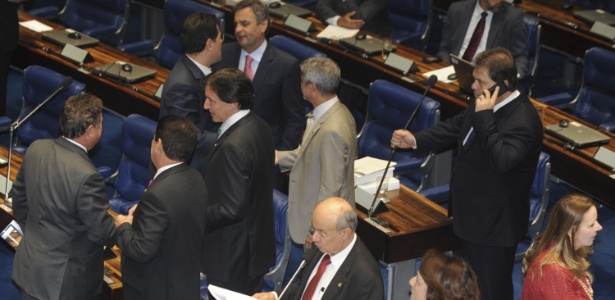 Plenário do Senado Federal, na sessão de votação que aprovou a MP dos Portos, em 16 de maio - José Cruz/ABr