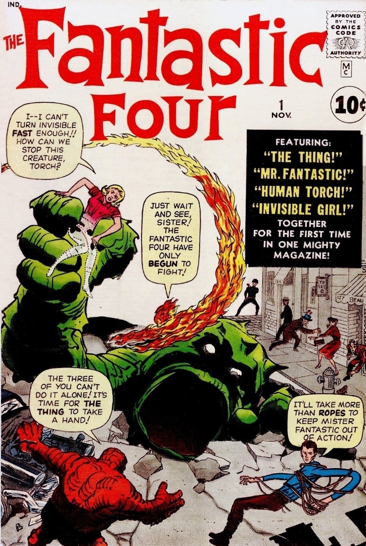 "Quarteto Fantástico #1" - Lançada em novembro de 1961, a HQ custava 10 centavos de dólar e era a apresentação do quarteto criado por Stan Lee e Jack Kirby. Avaliada em US$ 272 mil - Divulgação