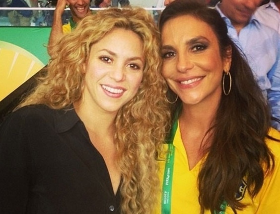 Shakira e Ivete Sangalo na final da Copa das Confederações