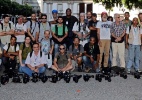 Fotógrafos e cinegrafistas fazem protesto em frente a delegacia no Rio - Wilton Junior/Estadão Conteúdo/Pool