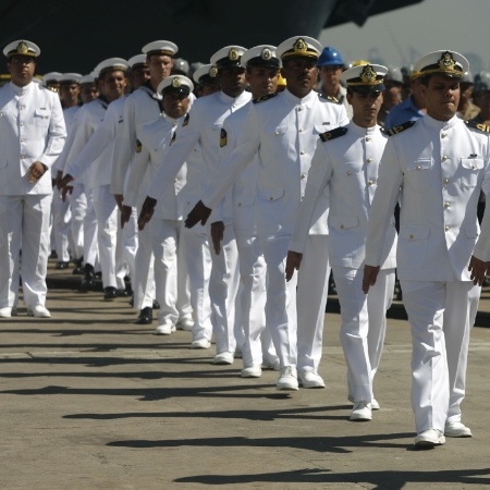Oficiais da Marinha do Brasil. - Rafael Andrade/Folhapress