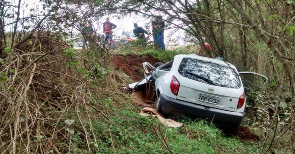 Foto do acidente em que o sobrinho de Felipão morreu nesta terça-feira