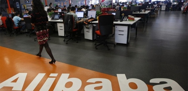 Sala da empresa de comércio eletrônico Alibaba na sede da companhia, em Hangzhou - Reuters