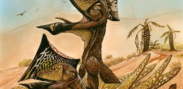Desenho de como seriam os pterossauros, animais voadores - Maurilio Oliveira/Museu Nacional-UFRJ - Maurilio Oliveira/Museu Nacional-UFRJ