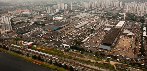 Vista aérea do Ceagesp, na zona oeste de São Paulo - Folhapress
