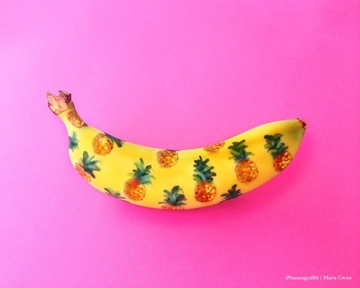 Arte na casca artista usa bananas como tela para quadros BOL Fotos