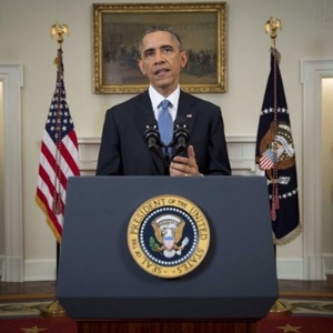 17.dez.2014 - O presidente dos EUA, Barack Obama, anuncia uma mudança na política em relação a Cuba durante discurso na Casa Branca, em Washington - Doug Mills/Reuters