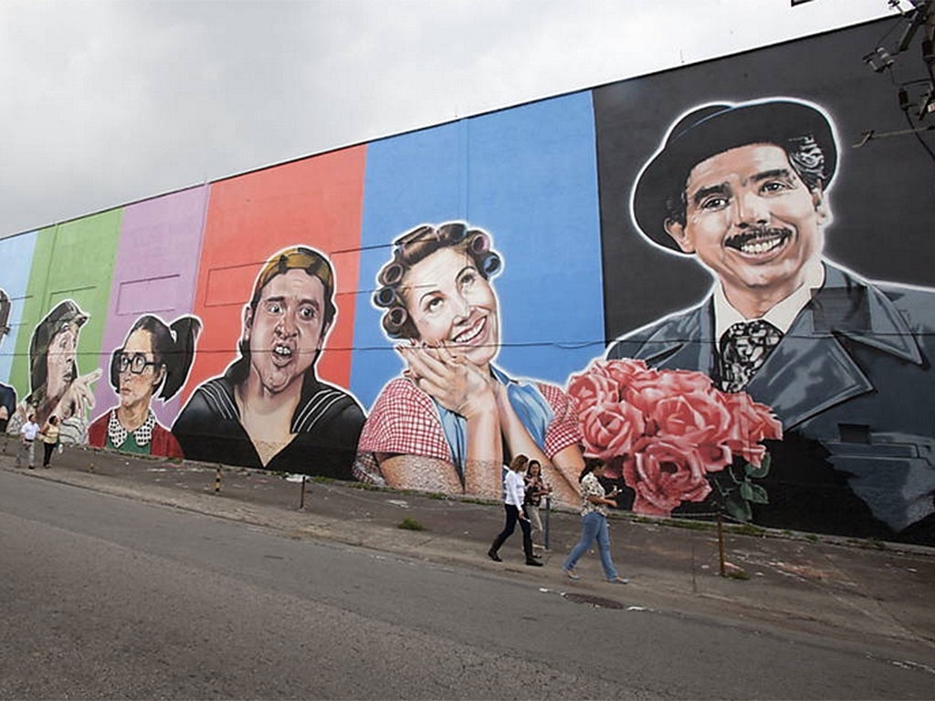 Personagens de Chaves ganham novo mural na zona sul de São Paulo - Sebastião Moreira/Efe