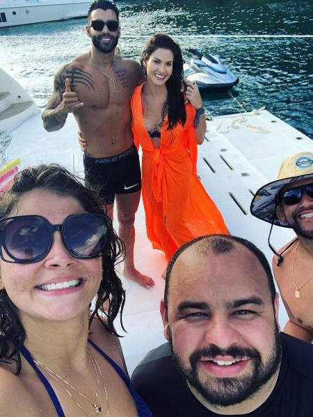 Gusttavo Lima e Andressa Suita em Angra dos Reis - Instagram