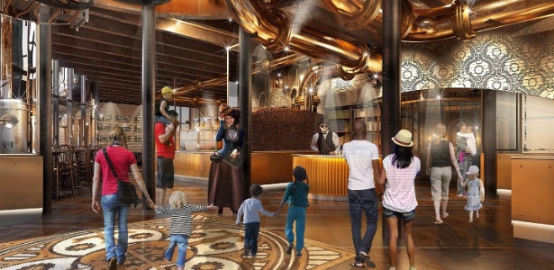 O restaurante Toothsome Chocolate Factory, que será inaugurado em Orlando, nos Estados Unidos - Divulgação/Universal Orlando
