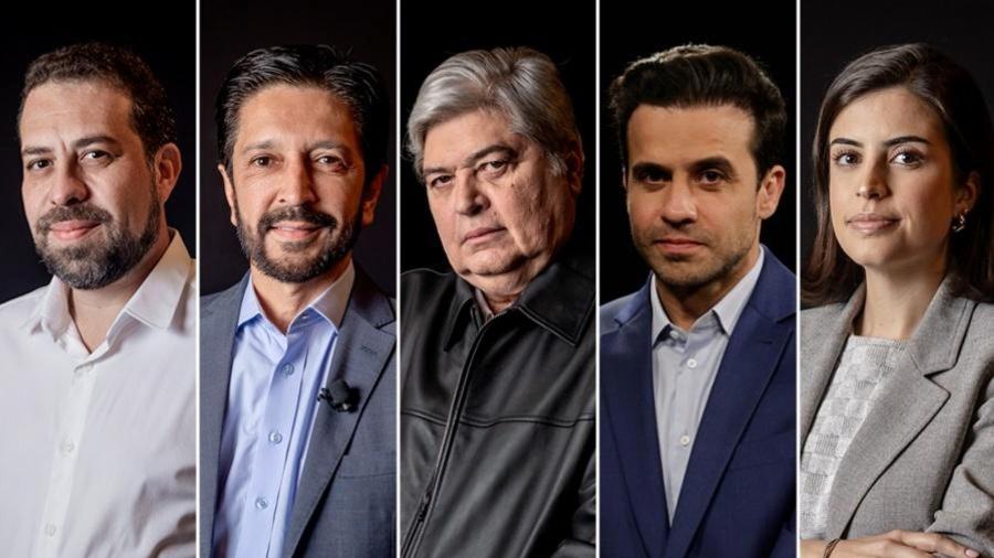 Boulos, Ricardo Nunes, Datena, Pablo Marçal eTabata Amaral