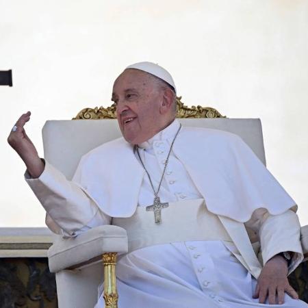 Papa Francisco celebra uma missa na Basílica de São Pedro, no Vaticano