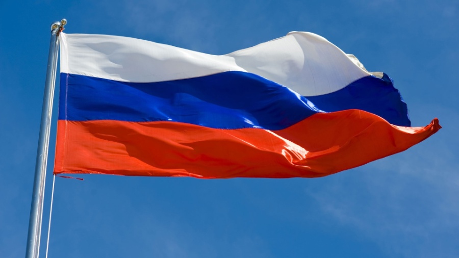 Imagem de arquivo da bandeira da Rússia; país vive momento de tensão com o Ocidente - Reprodução