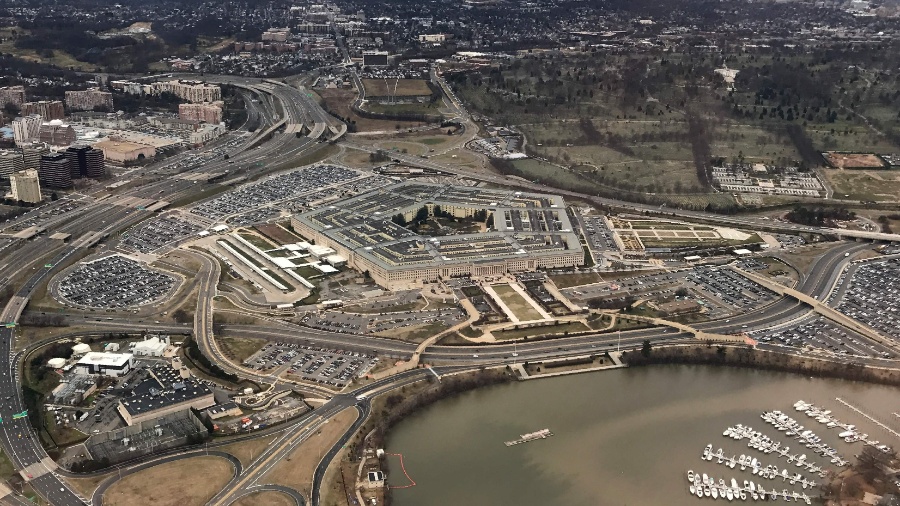 Vista aérea do complexo do Pentágono, nos EUA - AFP