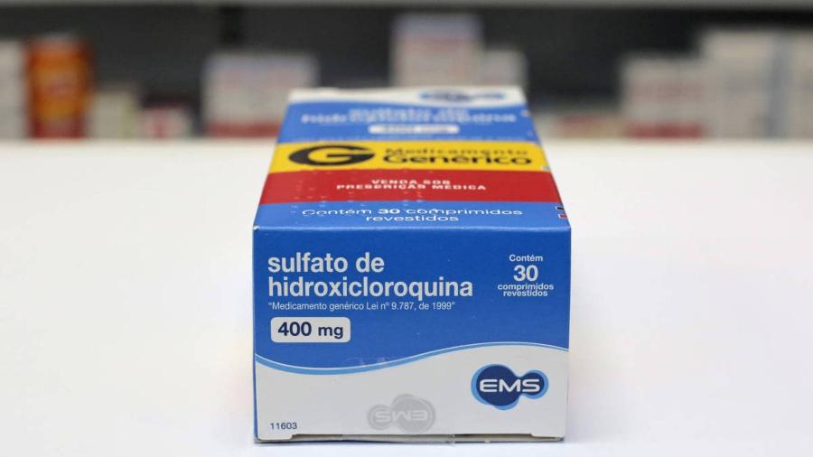 Embalagem do medicamento hidroxicloroquina - Dirceu Portugal/Fotoarena/Agência O Globo