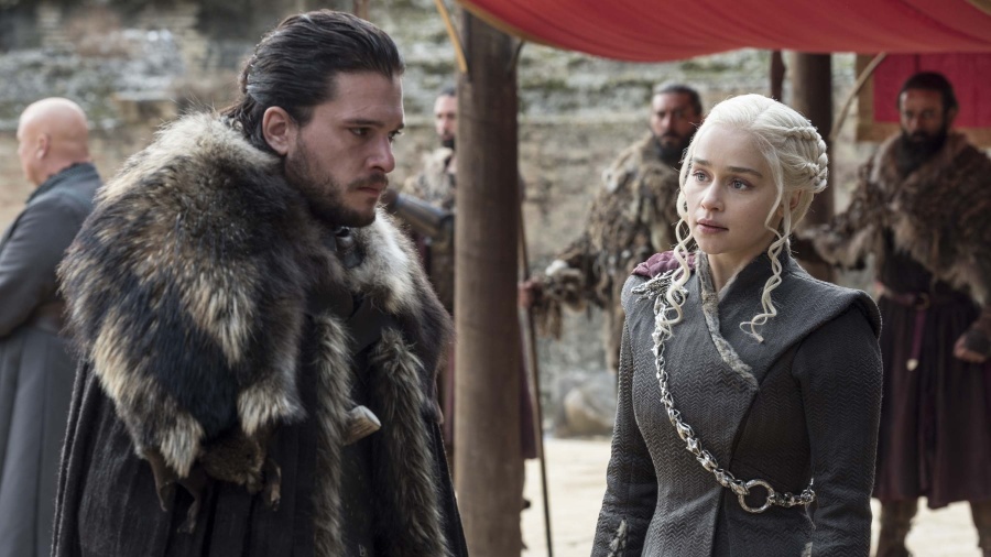 Jon Snow (Kit Harington) e Daenerys (Emilia Clarke) em "Game of Thrones" - HBO/Divulgação