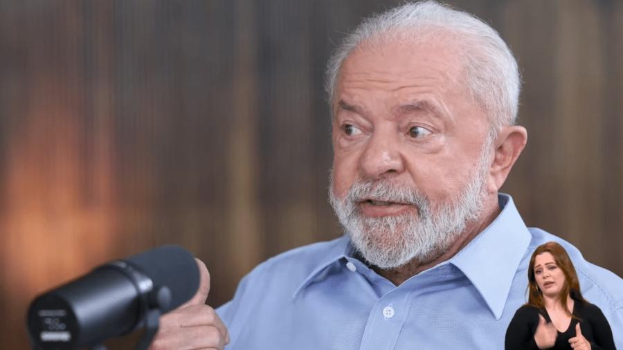 Presidente Lula em transmissão de live ao vivo - Reprodução