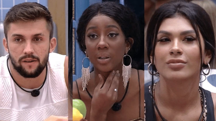 Arthur, Camilla e Pocah estão no paredão do BBB 21 - Reprodução/Globoplay - Reprodução/Globoplay