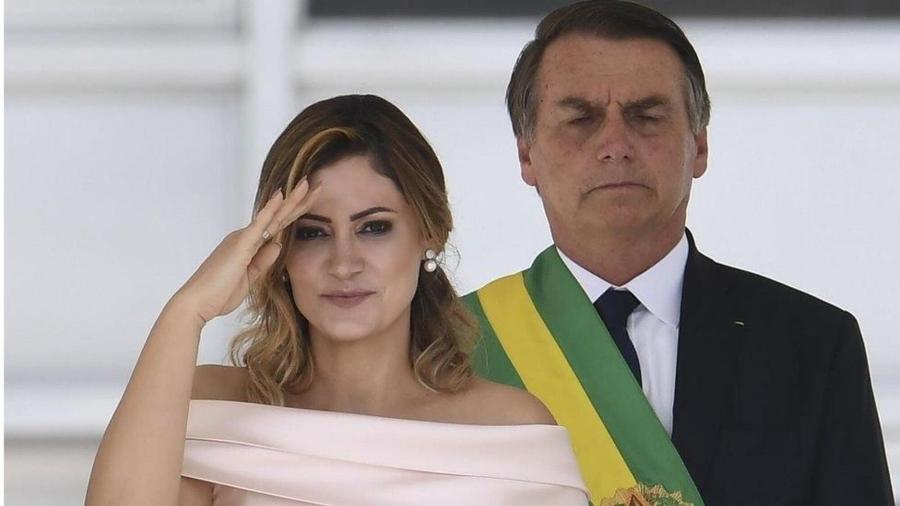 Michele Bolsonaro e Jair completarão 15 anos de casamento - AFP