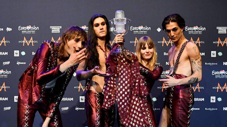 Banda Måneskin, da Itália, venceu a edição de 2021 com a canção "Zitti e Buoni" 