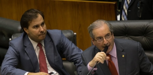 Rodrigo Maia (DEM), presidente da Câmara, e Eduardo Cunha (PDMB) - Ed Ferreira/Folhapress