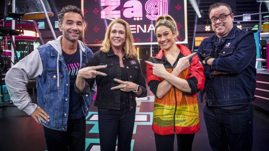 Fernanda Gentil, Marco Luque , Hortencia e Everaldo Marques participaram do "Zig Zag Arena" - João Cotta/Divulgação