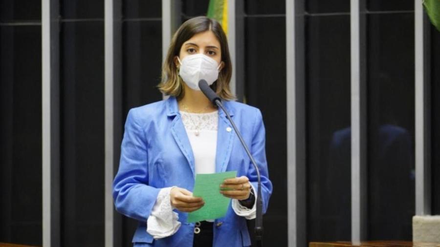 A deputada federal Tabata Amaral (PSB-SP), durante sessão na Câmara - Pablo Valadares/Câmara dos Deputados