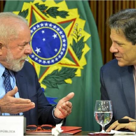 O presidente Lula e o ministro da Fazenda, Fernando Haddad