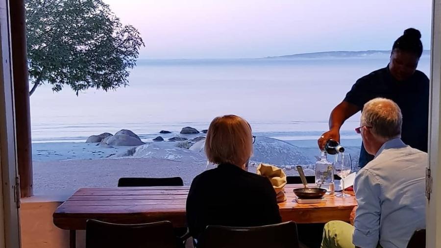Vista do restaurante Wolfgat, na África do Sul - Reprodução/Instagram