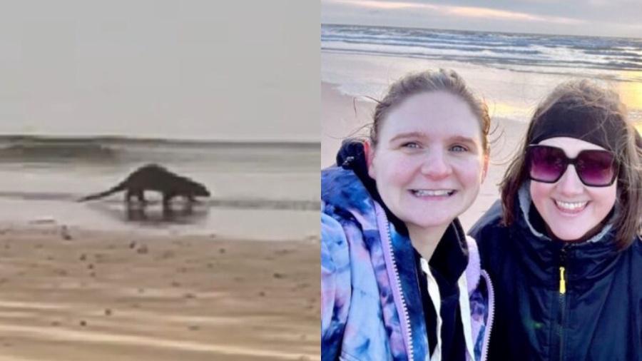 Carol O'Rourke e Anna Kaftandzhiev foram surpreendidas em praia na Escócia