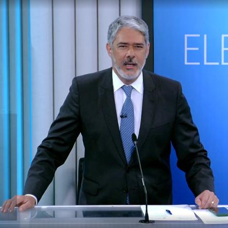 William Bonner, durante debate com presidenciáveis na Globo - Reprodução/Globoplay