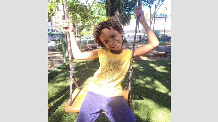 O menino Édson Davi da Silva Almeida, de 6 anos, sumiu na praia da Barra da Tijuca