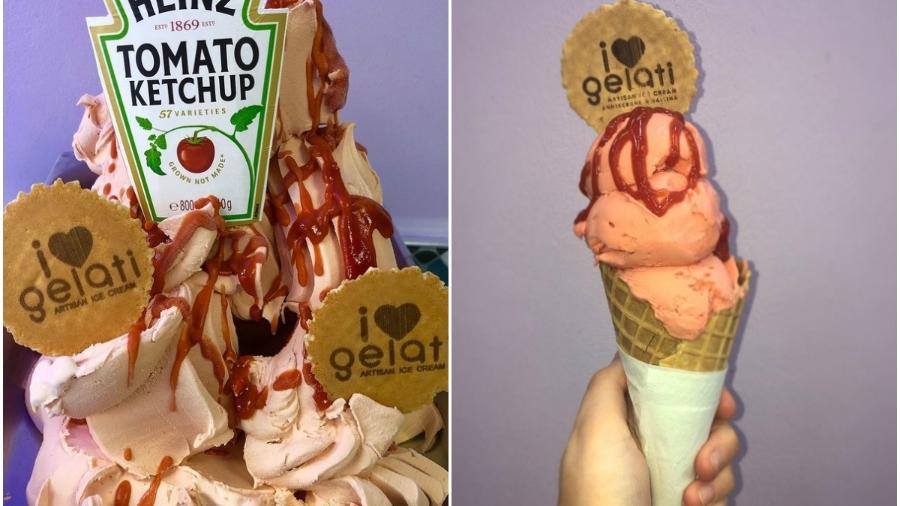 Sorvete de ketchup virou sensação nas redes sociais - Reprodução/Instagram