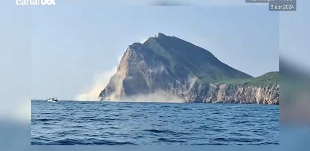 Ilha da Tartaruga tem parte destruída por terremoto em Taiwan; vídeo